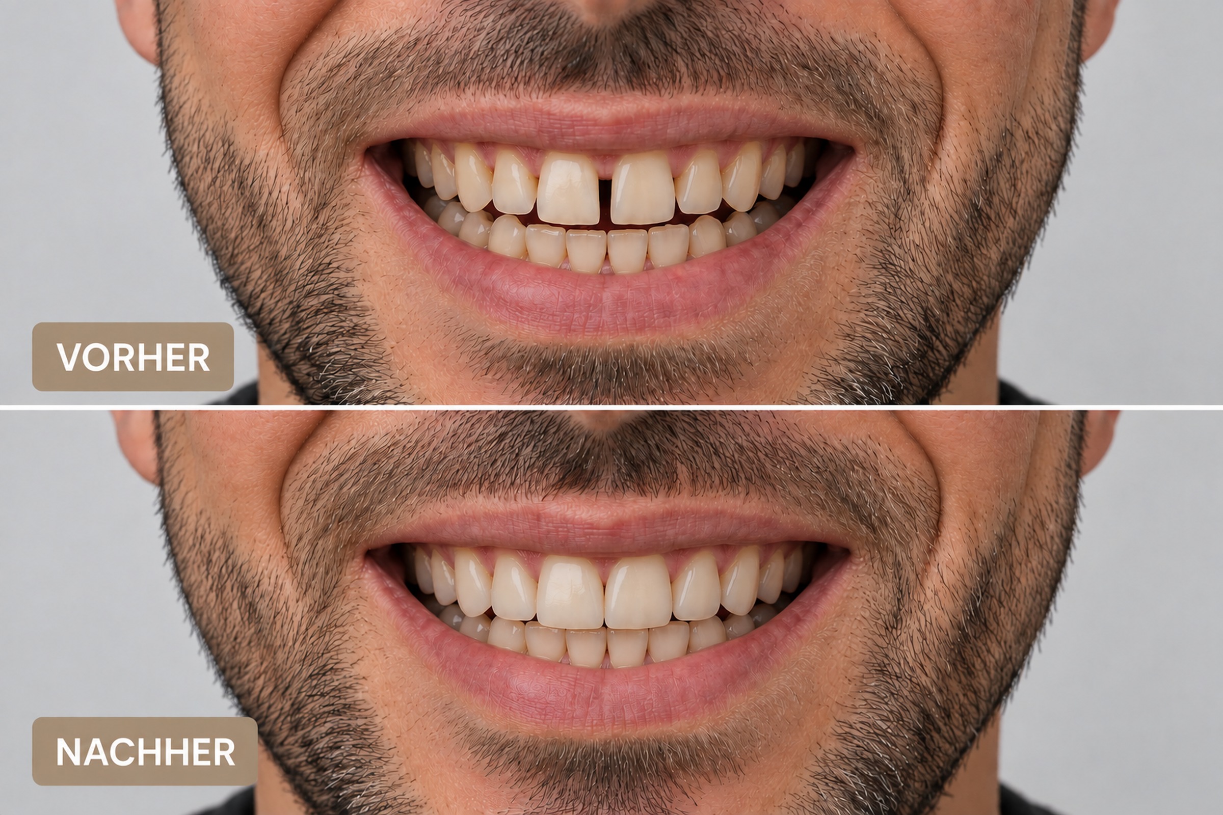 Non-Prep Veneers im Vorher-Nachher-Vergleich