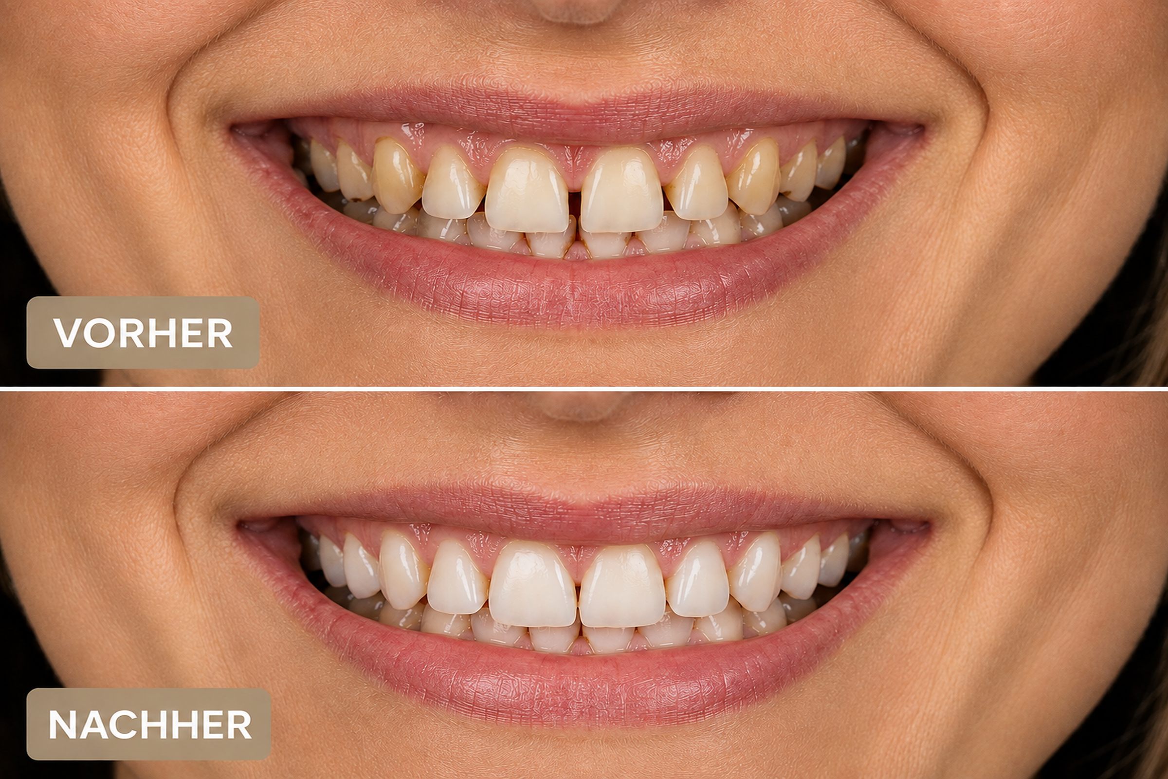 Non-Prep Veneers im Vorher-Nachher-Vergleich