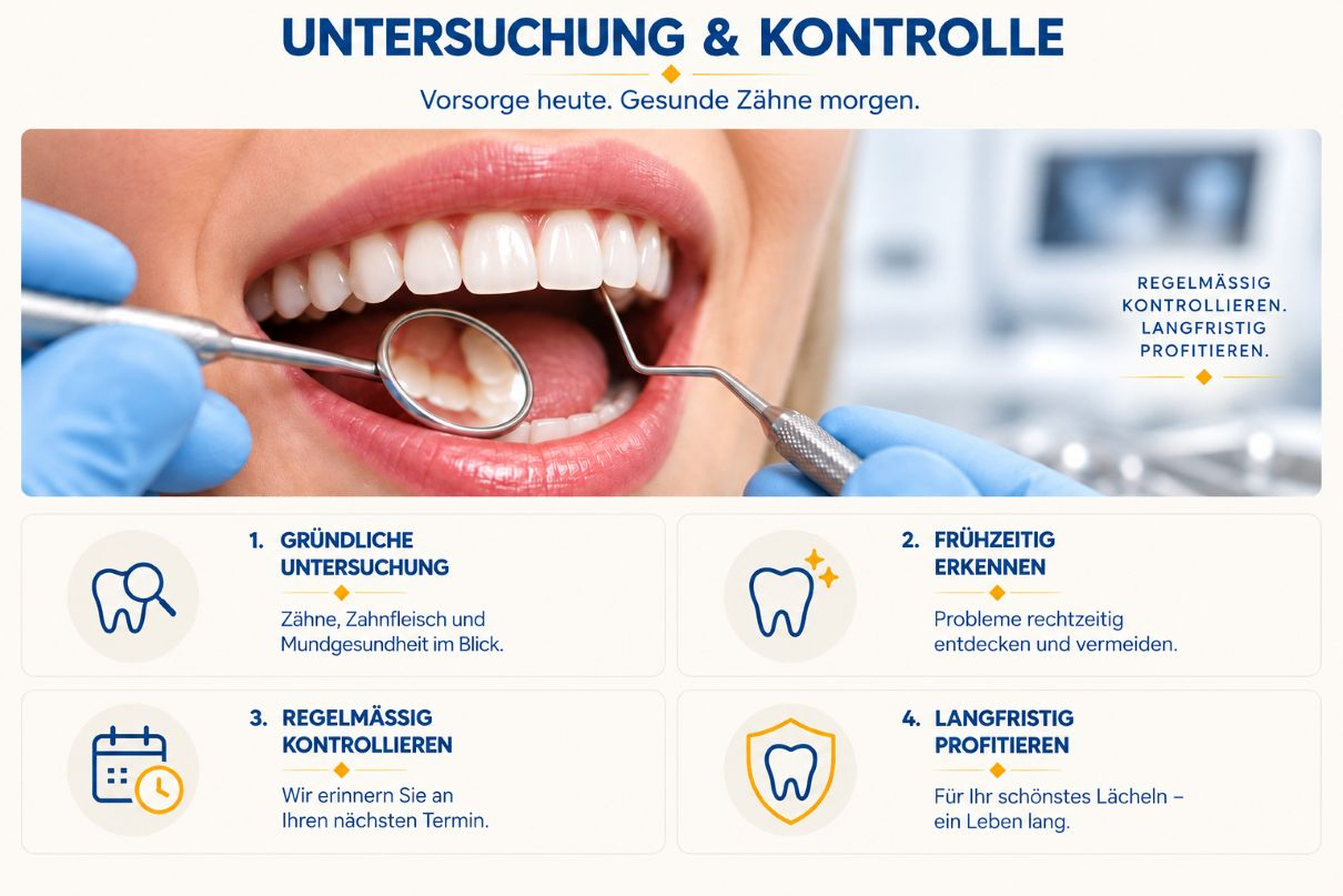 Untersuchung und Kontrolle zur Vorsorge und Früherkennung